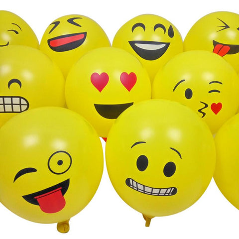 10/20/50/100Pcs Cute Emoji Face Balloons For Festival Birthday Party for baby learning face Expression